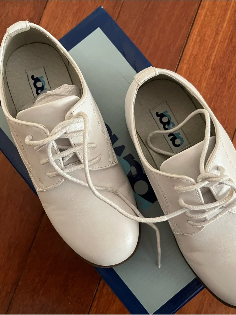 Classic White Lace-Up Boys Oxford communion Shoes - Josmo